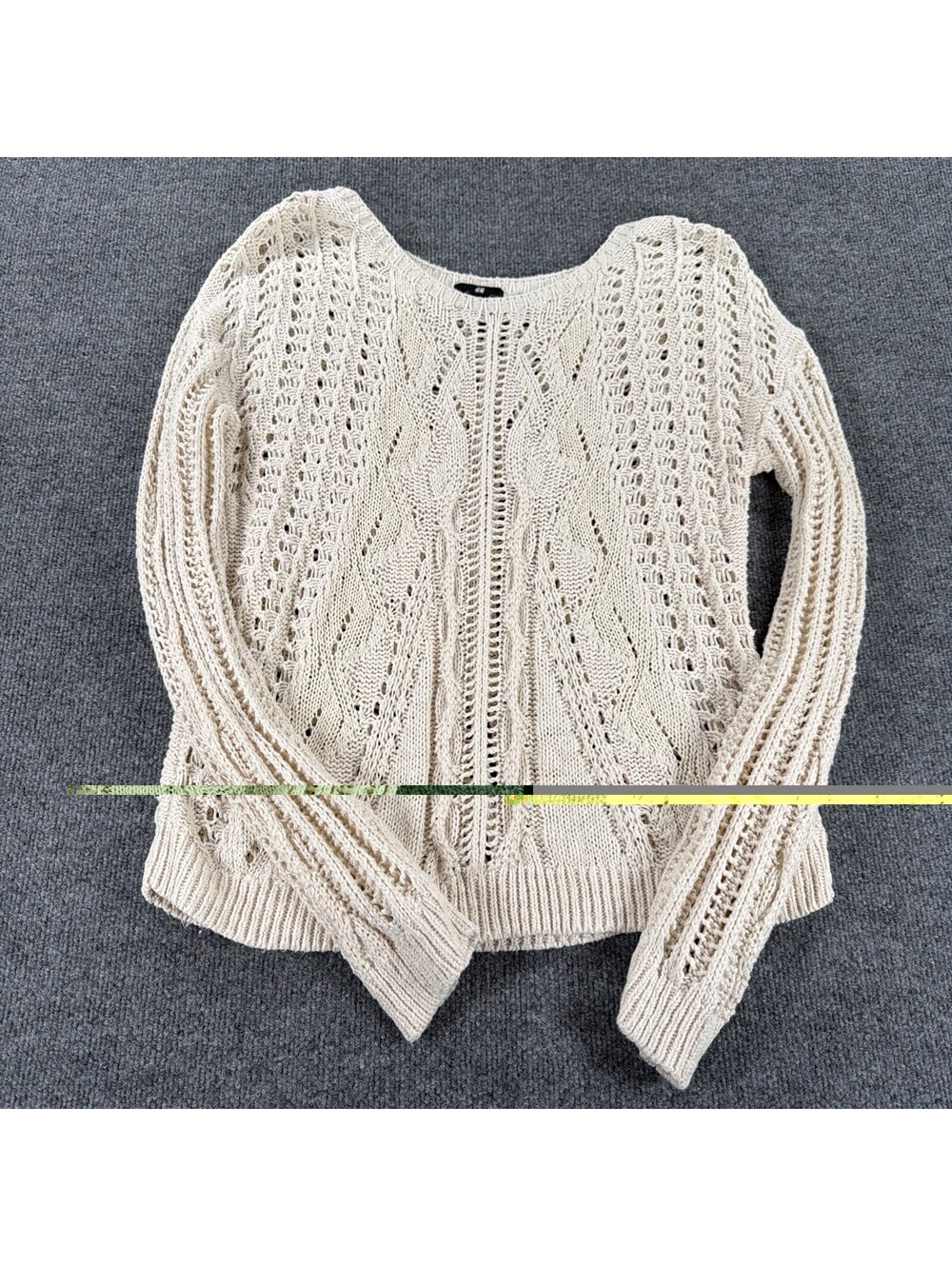 H&M Cream Knit Sweater- Women's Large